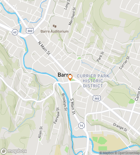 Map of scavenger hunt walking tour for Barres Downtown Treasure Adventure