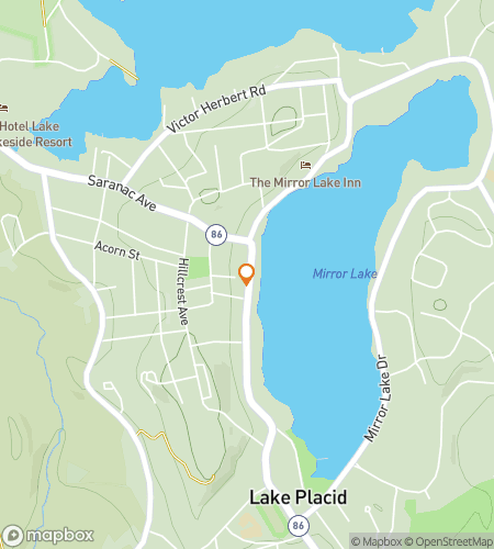 Map of scavenger hunt walking tour for Stay Cool, Lake Placid: The Adirondack Hunt