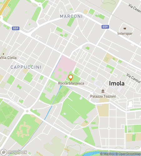 Kartta Imolan lumoavan keskustan syöksyhaastekävelykierrokselle