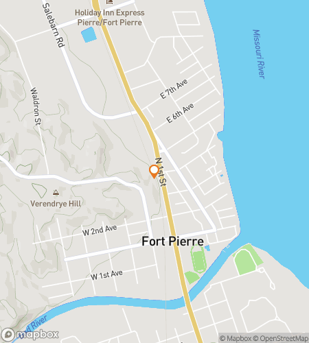 แผนที่ทัวร์เดินล่าสมบัติสำหรับ Fort Pierre&OpenCurlyQuote;s Prairie Pioneers&OpenCurlyQuote; Pursuit