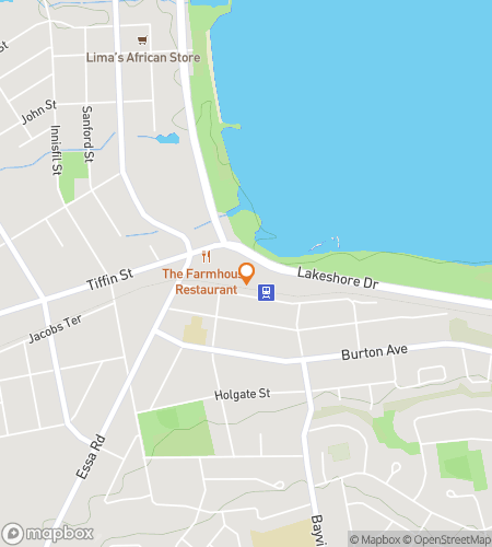 Map of scavenger hunt walking tour for No Need to Be Barrie-ed: The Downtown Barrie Hunt