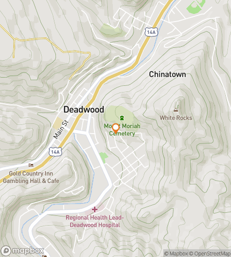 Карта пешеходного квеста для приключенческого аудиотура по Дикому Западу Дэдвуда