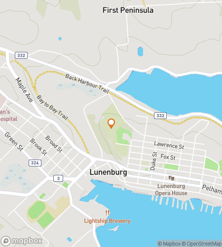 Map of scavenger hunt walking tour for Ghosts of Lunenburg