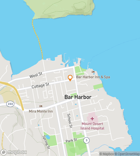 Map of scavenger hunt walking tour for Bar Harbor Maine Bar Hunt