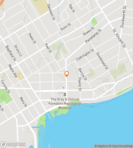 Map of scavenger hunt walking tour for No Need to Be Barrie-ed