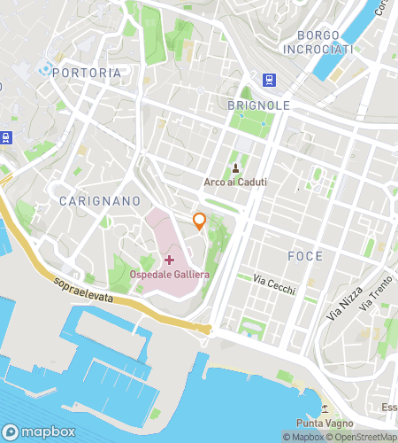 Map of scavenger hunt walking tour for Oh My Genoa! The Grand Hunt