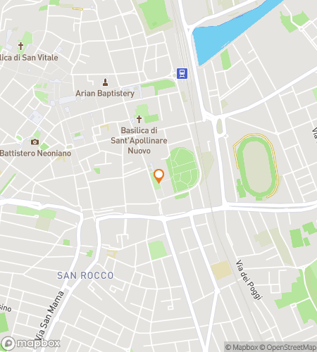 Map of scavenger hunt walking tour for Ravenna‘s Riddle Romp