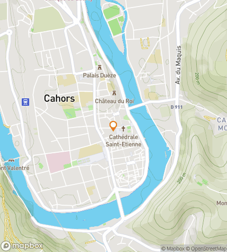Map of scavenger hunt walking tour for Medieval Marvels of Cahors
