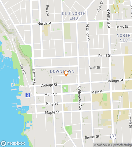 Map of scavenger hunt walking tour for Downtown Burlington Ghost Tour