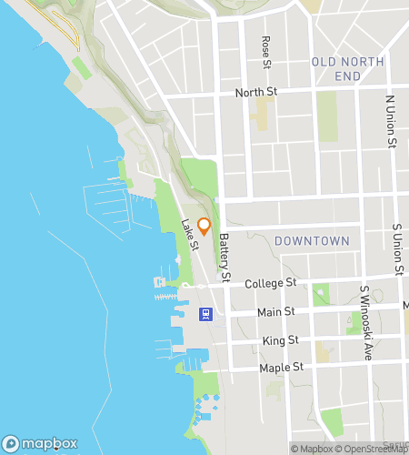 Map of scavenger hunt walking tour for Burlington Vermont Bar Hunt