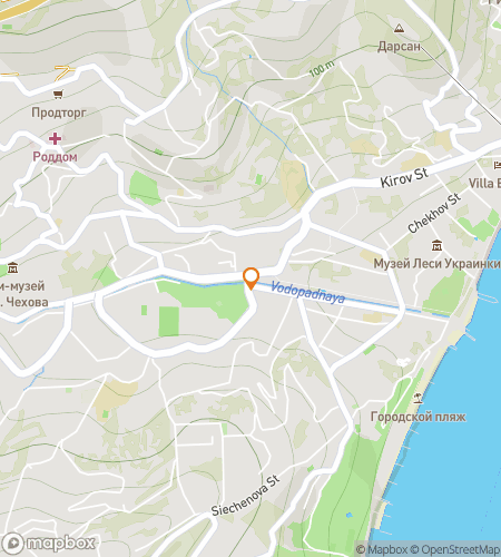 Map of scavenger hunt walking tour for Waves, Wine & Whispered Legends of Yalta