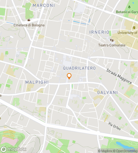 Mappa del tour a piedi con caccia al tesoro per Bologna Audio Tour Adventure