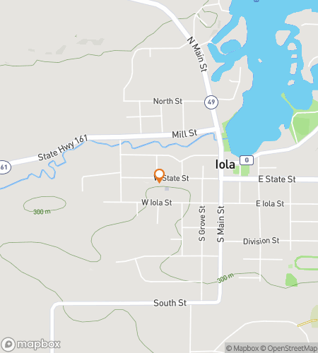 Map of scavenger hunt walking tour for Iola‘s Whimsical Wanderers