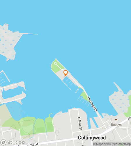 Map of scavenger hunt walking tour for Collingwood Blue Mountain Gateway Adventure