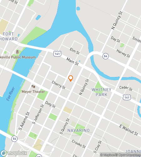 Kartta Green Bay Ghost Hunt -kierroksen kävelykierroksesta