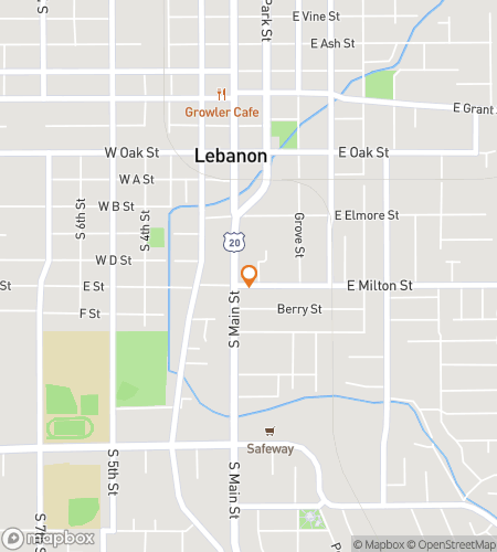 แผนที่การเดินทัวร์ล่าสมบัติสำหรับเส้นทาง Lebanon Downtown-to-Parks Discovery Trail