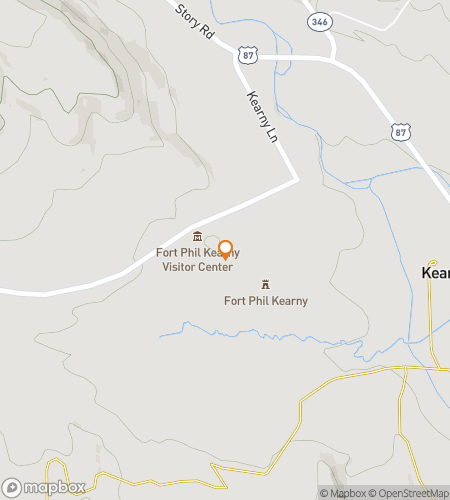 Map of scavenger hunt walking tour for Kearny‘s Wild West Wanderers
