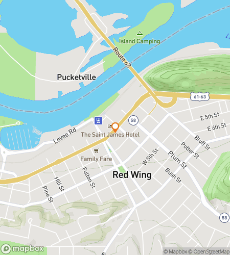 Map of scavenger hunt walking tour for Wingin‘ it Downtown Dash