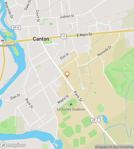 Map of scavenger hunt walking tour for The Scarlet & Brown Quest at St. Lawrence