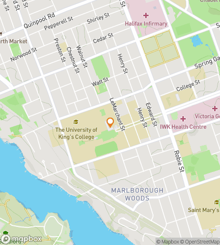 Map of scavenger hunt walking tour for Dalhousie University Hunt