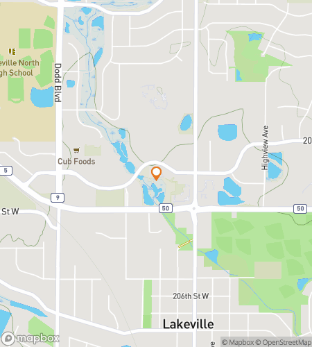 Map of scavenger hunt walking tour for Lakeville Boardwalk Beats & Backyard Legends