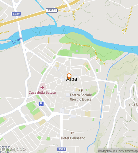 Map of scavenger hunt walking tour for Truffles & Towers: The Alba Aroma Quest