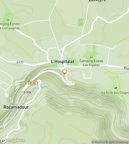 Carte du parcours de chasse au trésor à pied pour Les Étapes de Pierre : L'Aventure de Rocamadour