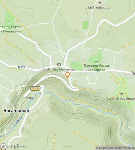 Map of scavenger hunt walking tour for Steps of Stone: The Rocamadour Adventure