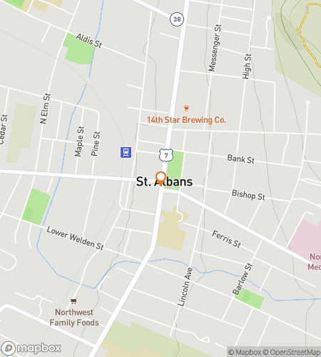 Map of scavenger hunt walking tour for St. Albans Scenic-Search Spectacular