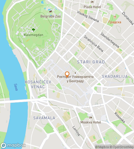 Map of scavenger hunt walking tour for Belgrade Scavenger Hunt