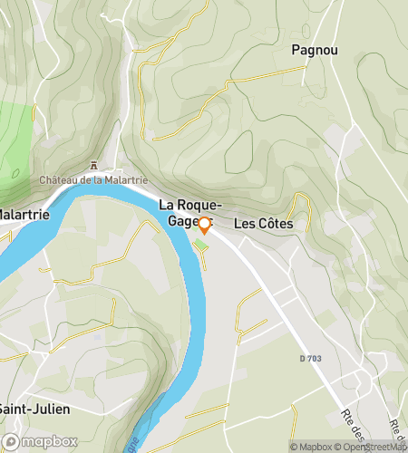 Map of scavenger hunt walking tour for Cliffs & Castles: The La Roque-Gageac Hunt