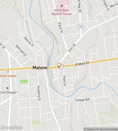 Map of scavenger hunt walking tour for Malones Marvelous Adventure Hunt