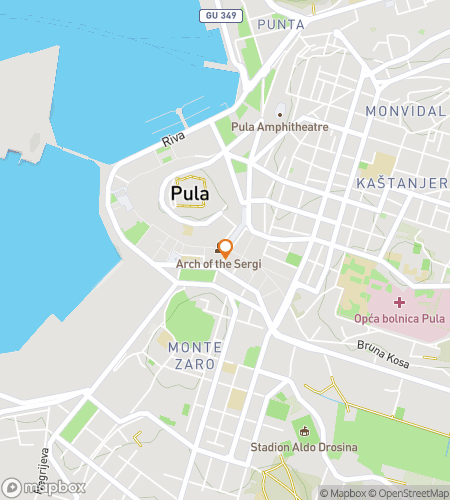 Χάρτης περιπάτου κυνηγιού θησαυρού για το Pula Hunt