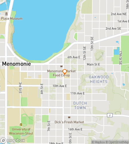 Map of scavenger hunt walking tour for Menomonie UW–Stout Energy & Hidden Gem Detours