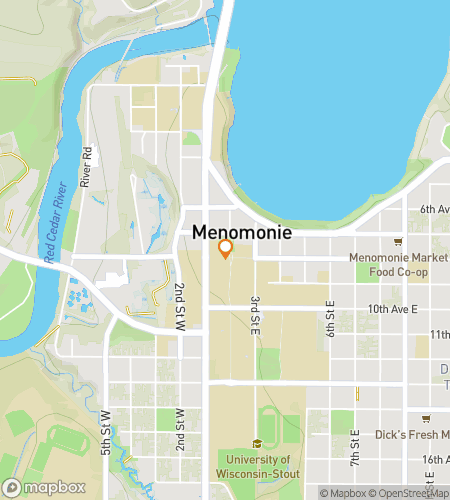 Map of scavenger hunt walking tour for Menomonie UW–Stout Energy & Hidden Gem Detours