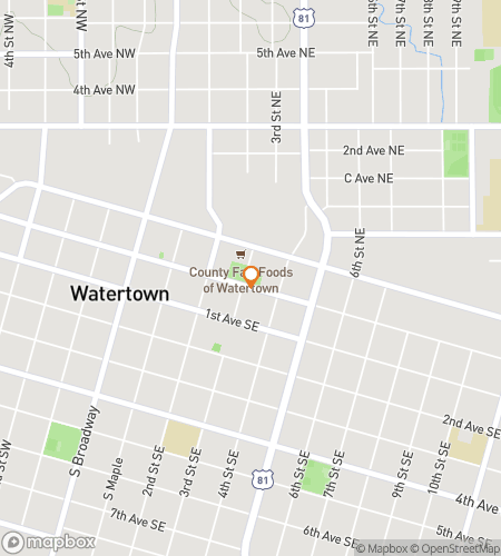 Map of scavenger hunt walking tour for Watertown Wonders & Whimsy Hunt