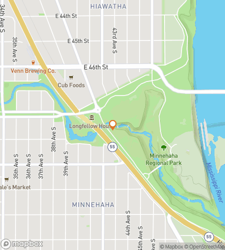 Map of scavenger hunt walking tour for Have some hahas in Minnehaha Minneapolis