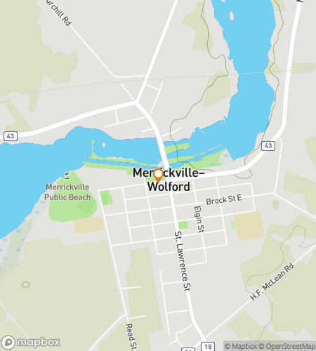 Map of scavenger hunt walking tour for Merrickville‘s Marvelous Mystery Hunt