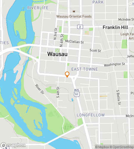 Map of scavenger hunt walking tour for Uncovering Wausaus Rich History