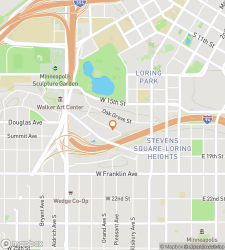 Hartă pentru turul pietonal cu vânătoare de comori pentru The Unrested din Minneapolis