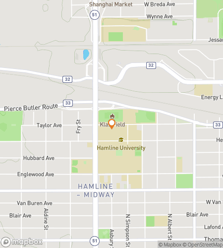 Map of scavenger hunt walking tour for Hamline University Hunt