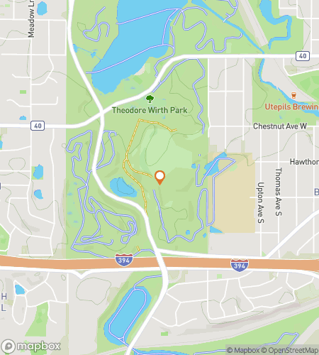 Map of scavenger hunt walking tour for Bloom, Bounce & Beach Adventure in Theodore Wirth Regional Park