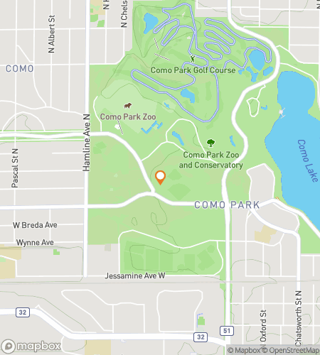 Map of scavenger hunt walking tour for Como-N-Go:The Como Park & Seek Adventure