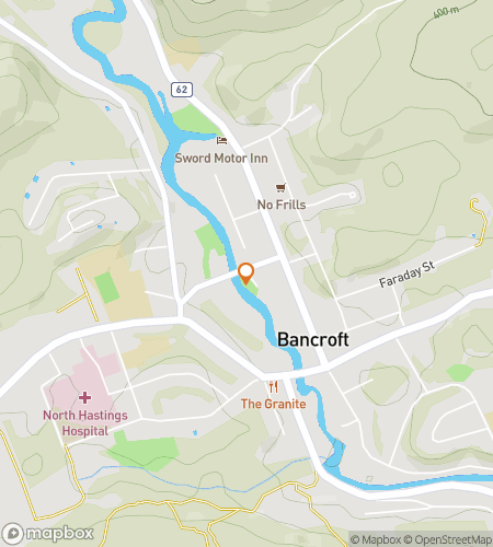 Map of scavenger hunt walking tour for Bancroft Scavenger Hunt