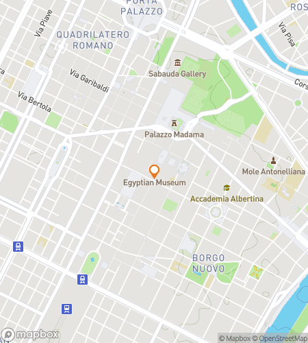 Map of scavenger hunt walking tour for Turin Treasure Trotters