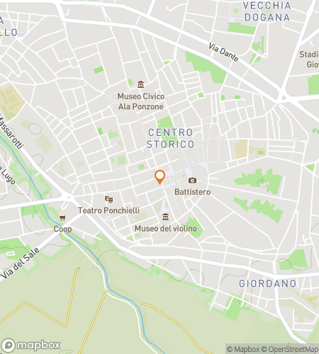 Map of scavenger hunt walking tour for Strings of Time: The Cremona Quest