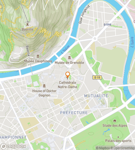 Map of scavenger hunt walking tour for Peak Performance: The Grenoble Hunt