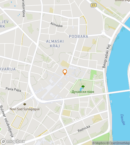 Map of scavenger hunt walking tour for No-Vi Can’t! The Ultimate Novi Sad Hunt