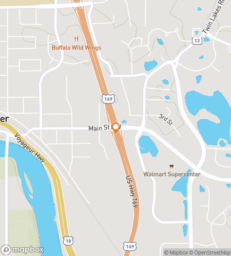 Map of scavenger hunt walking tour for Elk River Lakeside Breezes & Cozy Bites Quest