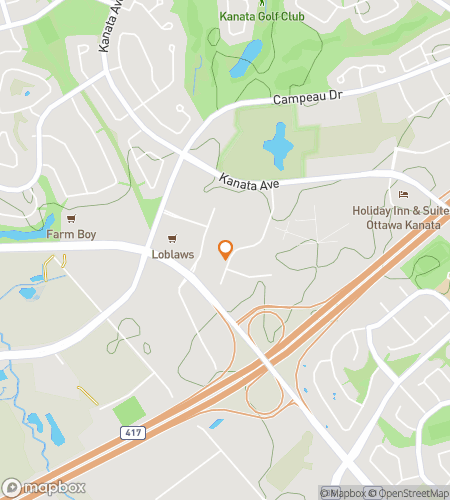 Map of scavenger hunt walking tour for Kanata Ontario Bar Hunt